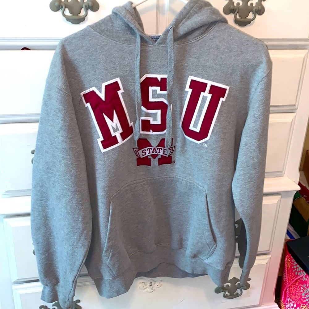 Gray Mississippi State Hoodie- Size S